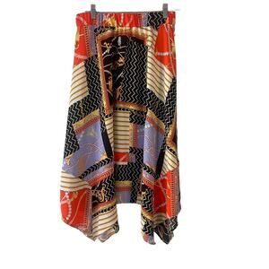 Marc New York Women Small Geometric Asymmetric Mixed Media Scarf‎ Skirt